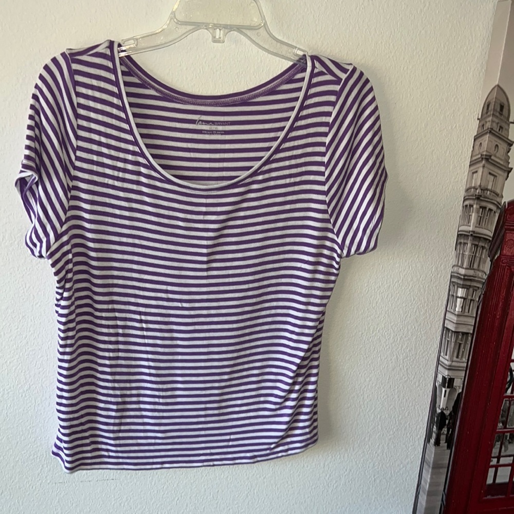Lane Bryant stripe tee 14/16 stretchy and soft material #1